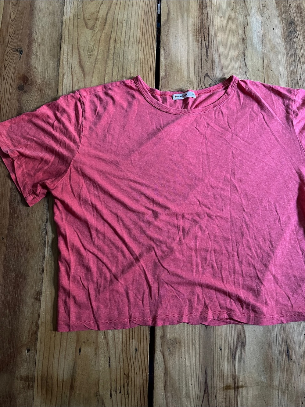 MARINE LAYER M Pink Hemp & Cotton Crew Tee T-Shirt